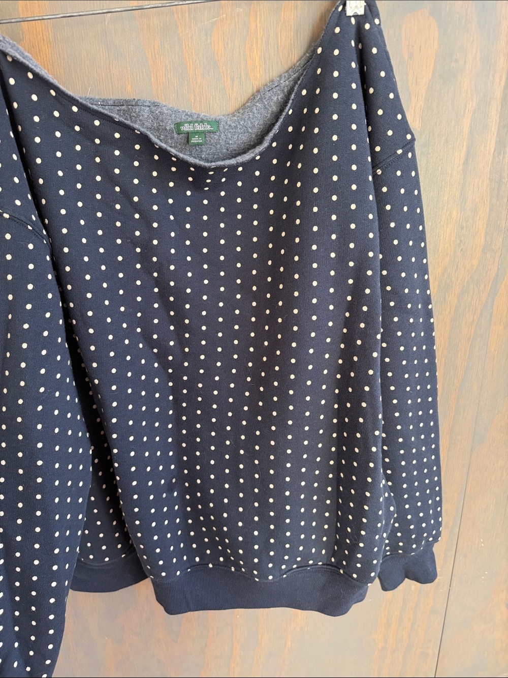 wild fable Navy Polka Dot Crewneck Sweater